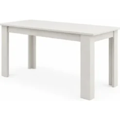 Tavolo da Pranzo Allungabile 140-190 cm in Legno Bianco Larice Moderno