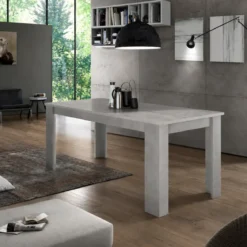 Tavolo da Pranzo Allungabile 140-190 cm Legno Cemento Bronx Soggiorno
