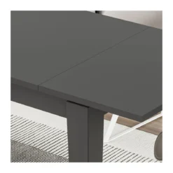 Tavolo da Pranzo Antracite 120x80 Allungabile Rettangolare