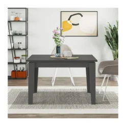 Tavolo da Pranzo Antracite 120x80 Allungabile Rettangolare
