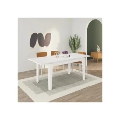 Tavolo da Pranzo Estensibile Allungabile 140/190 x 80 Bianco