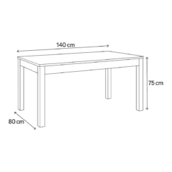 Tavolo da Pranzo Estensibile 140x80 cm Finitura Noce Stelvio