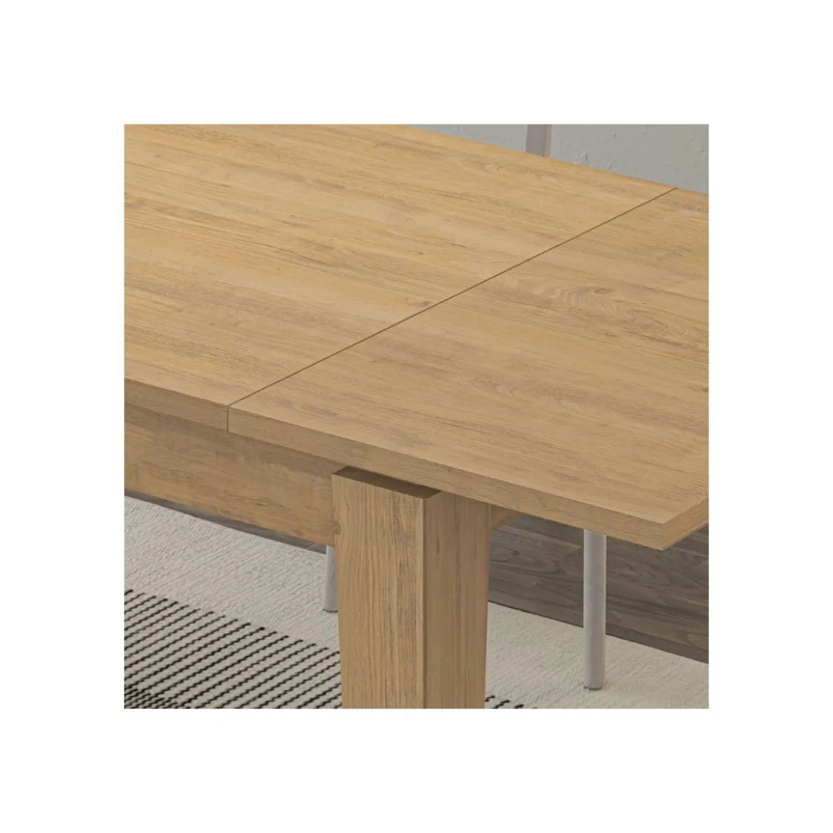 Tavolo da Pranzo Estensibile Allungabile 140/190 x 80 Rovere