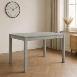 Tavolo da Pranzo Estensibile 120x80 cm Finitura Cemento