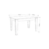 Tavolo da Pranzo 140 190x80 cm Antracite Allungabile Estensibile