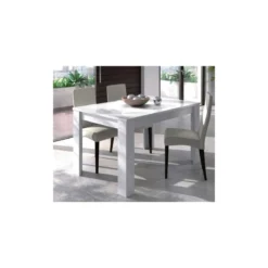 Tavolo Estensibile da Pranzo Allungabile Bianco Moderno Rettangolare per Salotto