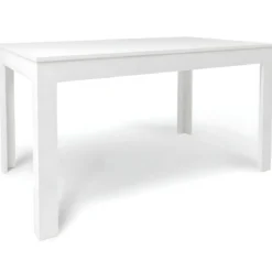 Tavolo Estensibile da Pranzo 140x80 cm Bianco Moderno
