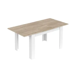 Tavolo Estensibile Pranzo Allungabile Rovere Bianco Moderno Rettangolare Salotto