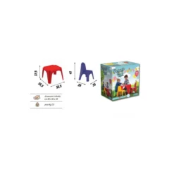 Tavolo Gioco Pic Nic 4 Amici Sedie Plastica Esterno Casa Giardino Giochi Bambini