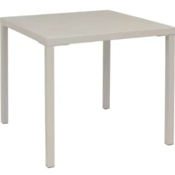 Tavolo Impilabile in Acciaio Tortora da Giardino Quadrato 80x80 cm