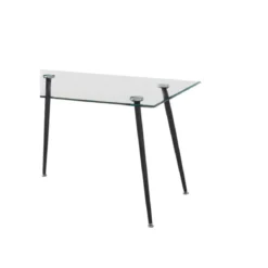 Tavolo in Vetro Cristallo 120x80 Rettangolare da Cucina Sala Pranzo