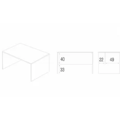 Tavolo Kit Scrivania 120 cm Bianca Piccola Moderna da Ufficio Cameretta Porta Pc