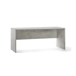 Tavolo Kit Scrivania 180 cm Grigio Grande Moderna da Ufficio Cameretta Porta Pc