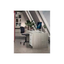Tavolo Kit Scrivania 150 cm Olmo Grande Moderna da Ufficio Cameretta Porta Pc
