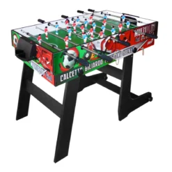 Tavolo Multigioco 4 in 1 Pieghevole Calcetto Ping Pong Hockey Biliardo