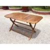 Tavolo Pieghevole Legno Rettangolare 150x80 da Balcone Giardino Esterno