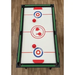Tavolo Richiudibile 5in1 Biliardino Ping Pong Hockey Curling Biliardo Con Palline