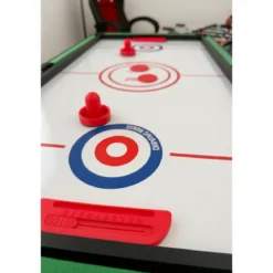 Tavolo Richiudibile 5in1 Biliardino Ping Pong Hockey Curling Biliardo Con Palline