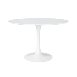 Tavolo Rotondo Bianco Opaco Diametro di 120 cm per Sala da Pranzo