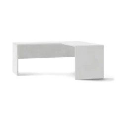 Tavolo Scrivania Angolare 180x170 Ossido Bianco Moderna Angolo Ufficio Porta Pc