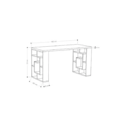 Tavolo Scrivania Moderna con Libreria Ripiani Tavolo Porta PC per Camera Ufficio