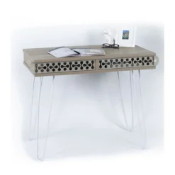Tavolo Scrivania Rovere Piccola Porta Pc Salvaspazio Moderna da Studio Salotto