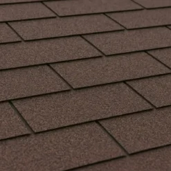 Tegole Bituminose Rettangolari Marrone Copertura Casetta Giardino 4x3