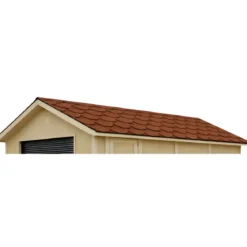 Tegole Bituminose Rosso Beaver 9 m2 Copertura Tetto Garage da Esterno