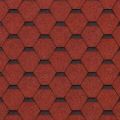 Tegole Bituminose Rosso 18 m2 per Copertura Tetto Garage da Esterno
