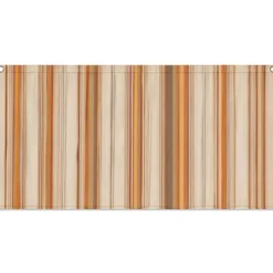 Telo Antisguardo Balcone 75x500 cm Rigato Beige Occhielli Alluminio