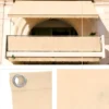 Telo Antisguardo Balcone 75x500 cm Beige PVC Occhielli Alluminio