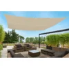 Telo a Vela Ombreggiante Quadrato 3x3 m Beige per Giardino Terrazzo