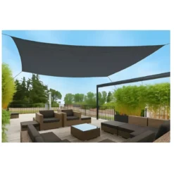 Telo a Vela Ombreggiante Quadrato 3x3 m Antracite per Giardino Terrazzo