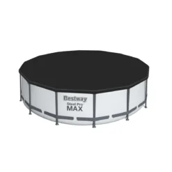 Telo con Elastico per Piscina Esterna Rotonda Diametro 427 cm Copertura Estiva