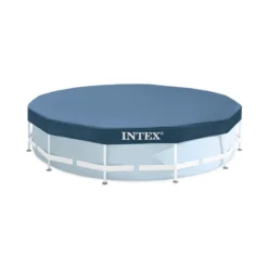 Telo Copri Piscina Frame 366 cm Rotonda Protezione Intex Copertura da Esterno
