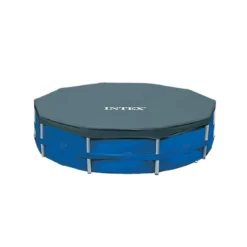 Telo Copri Piscina Frame 366 cm Rotonda Protezione Intex Copertura da Esterno