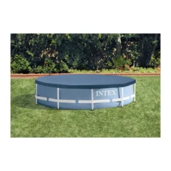 Telo Copri Piscina Frame 366 cm Rotonda Protezione Intex Copertura da Esterno