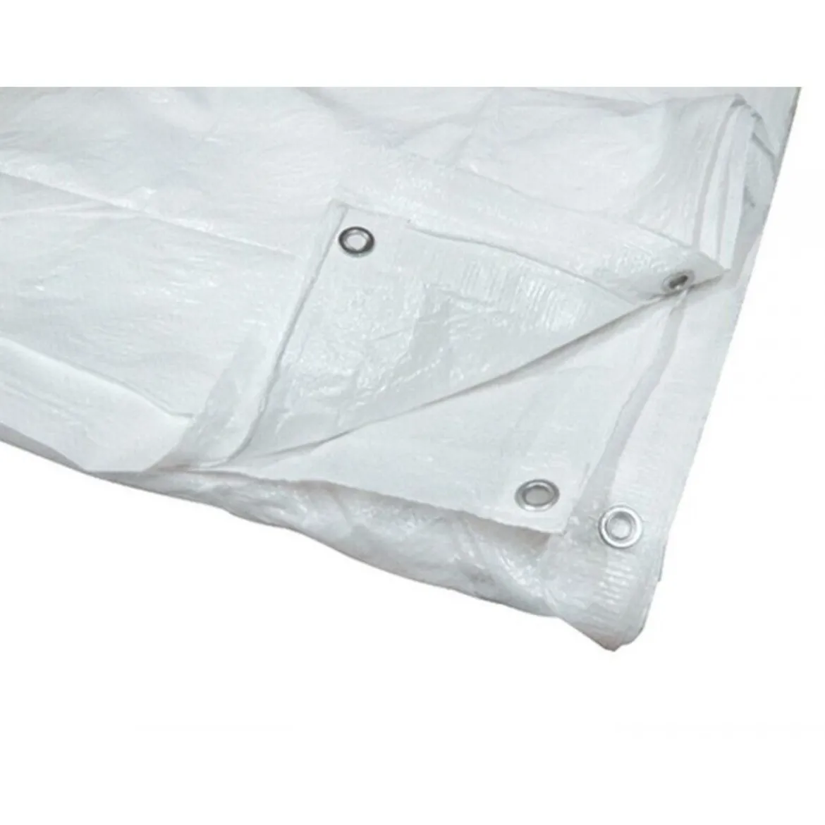 Telo Occhiellato 4x4 mt Rinforzato Copertura Antistrappo in PVC Bianco