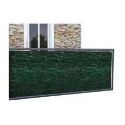 6 Telo Ombreggiante 1x3 Ringhiera Verde PVC Arella Rete Terrazzo Ombra Balcone