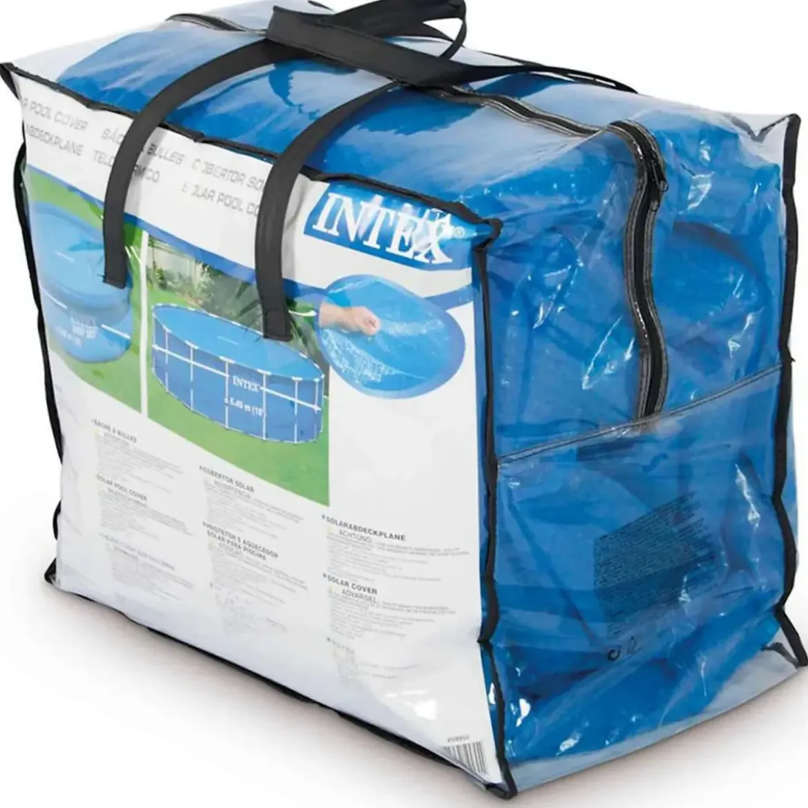 Telo Termico Copri Piscina 244 cm Rotonda Copertura Autoportante Intex Frame