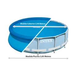 Telo Termico Copri Piscina 305 cm Rotonda Copertura Autoportante Intex Frame