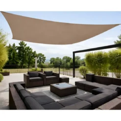 Telo Vela Ombreggiante 360x360 cm Tortora Quadrato da Esterno