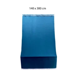 Tenda Blu Parasole 140x300 a Soffitto con Anelli per Terrazzo Ombreggiante