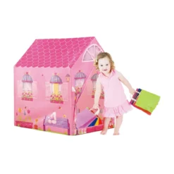 Tenda da Gioco per Bambine Rosa Principessa Casetta Bimbi Playhouse Castello
