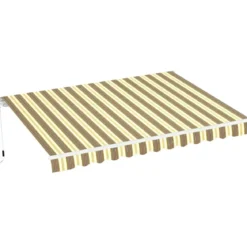 Tenda da Sole a Barra Quadra 300x200 Beige Rigato da Esterno Balcone