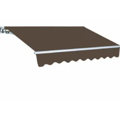 Tenda da Sole a Bracci Retrattili 3x2 metri Marrone con Rullo per Esterno da Balcone