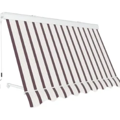 Tenda da Sole a Caduta Cassonata 80x250 Riga Rossa con Bracci
