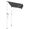 Tenda da Sole a Caduta Senza Viti 250x130 Altezza Regolabile Antracite