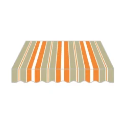 Tenda da Sole a Caduta 300x250 Arancione con Bracci Balcone per Esterno Parasole