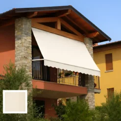 Tenda da Sole a Caduta 100x250 Beige Bracci Senza Cassone da Esterno